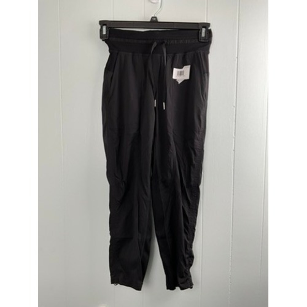 Lululemon Beyond the Studio Jogger‎ Black Ruched High Rise Pants Size 2 LW6CDQS